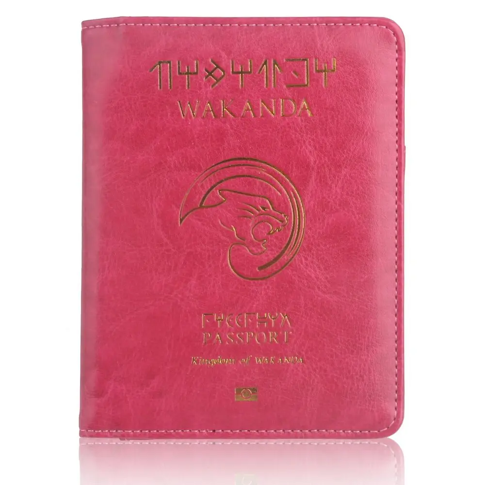 TRASSORY RFID Блокировка Wakanda Forever Черная пантера Marvel's The Avengers Кожаная Обложка на паспорт сумка Orgonizer