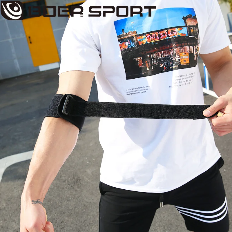 

Basketball Sports Elbow Guard Breathable Adjustable Tennis Elbow Arm Guard Sleeve Winding Pressure Elbow Pad Protective Clothing
