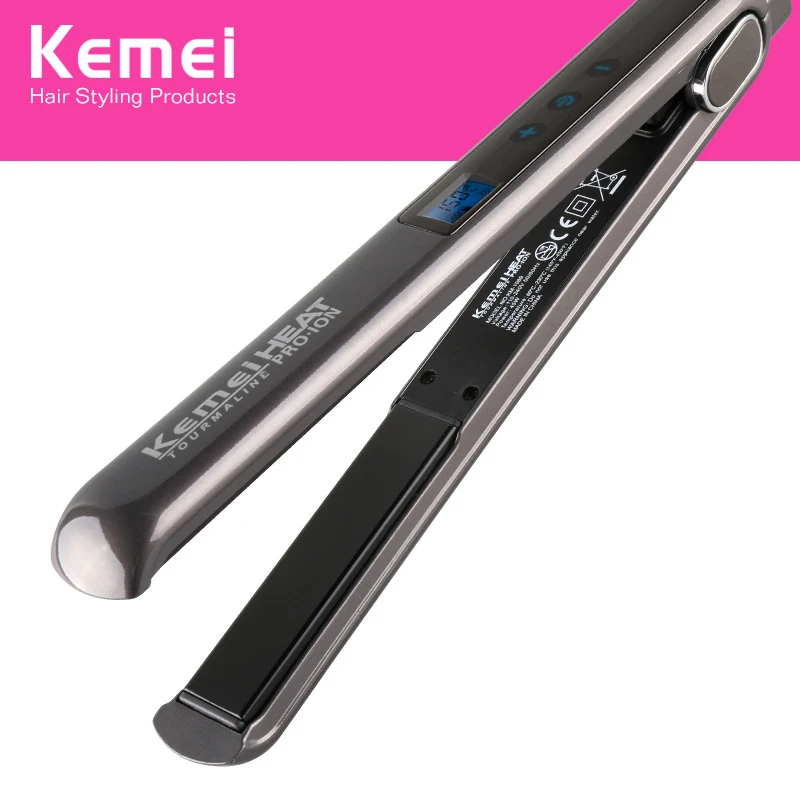 Kemei KM-1089 выпрямитель для волос LCD выпрямители для волос плоский щипцы для завивки профессиональные инструменты для укладки волос