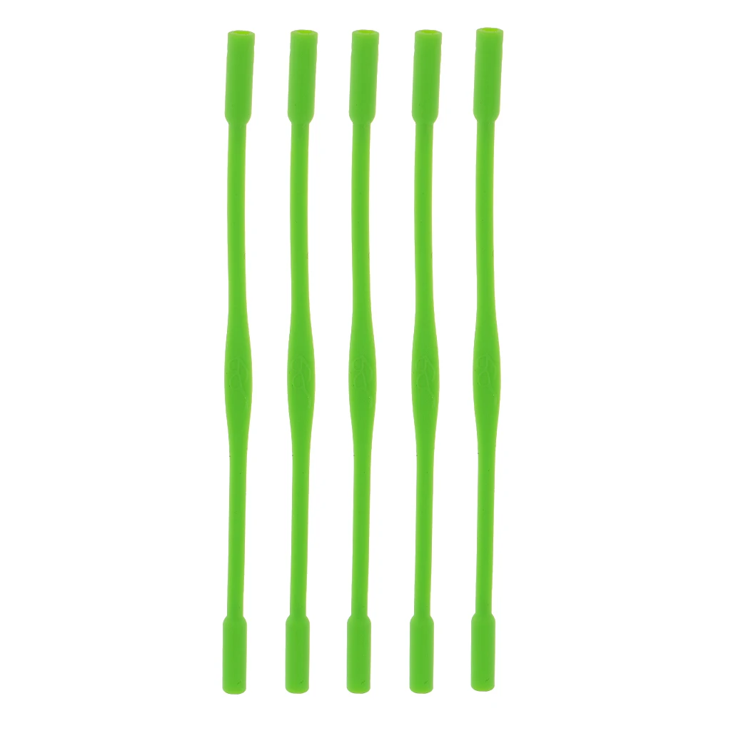 Light Green 5 шт., детские очки для глаз, ремешок, нескользящий Эластичный Силиконовый ремешок для очков, спортивный ремешок, держатель шнура, ремешок - Цвет: Light Green