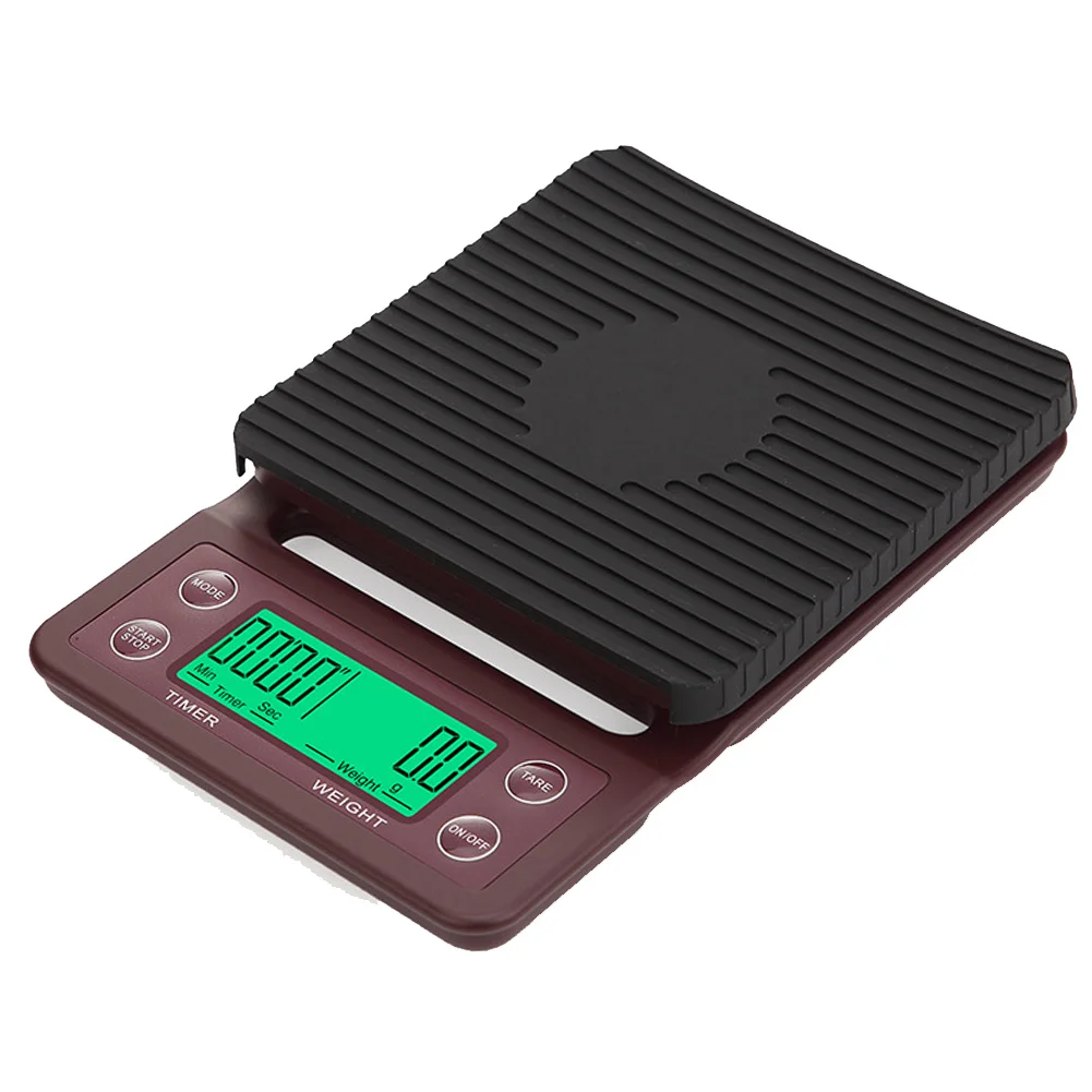 

3kg/0.1g 5kg/0.1g Baking Table Coffee With Timer Electronic Battery Powered High Scale Mini Drip Kitchen LCD Display