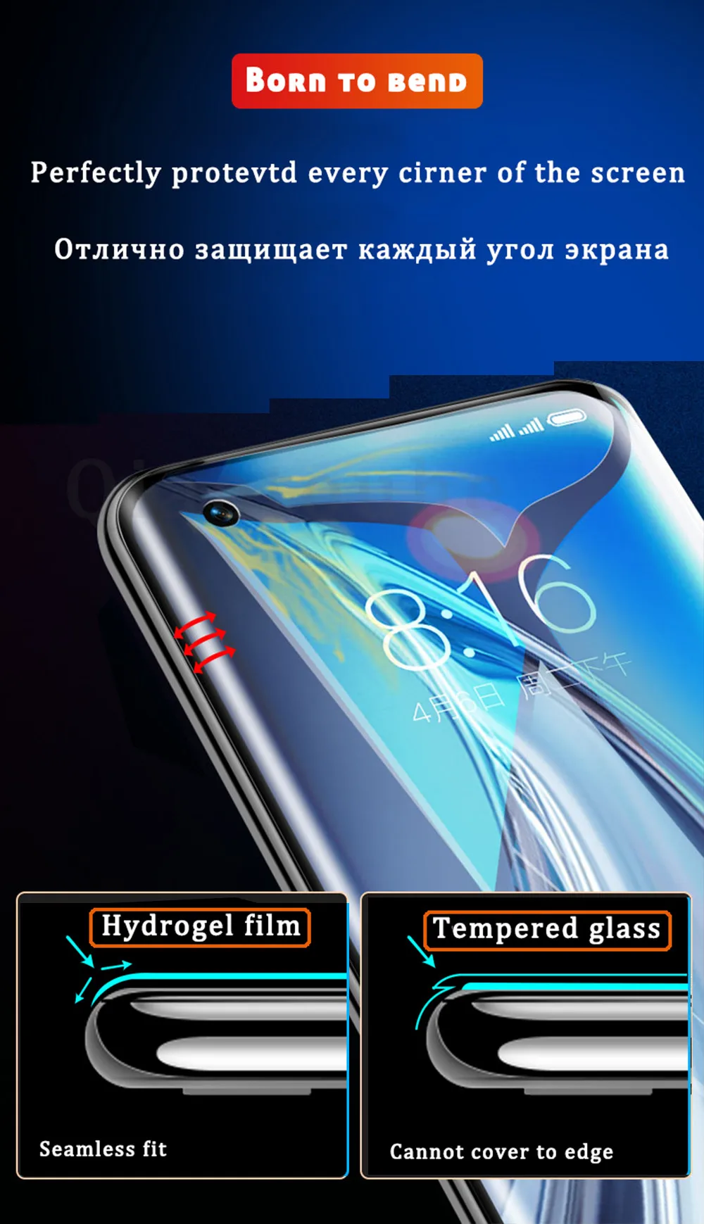 3/2/1Pcs Full Cover Hydrogel Film For Xiaomi Redmi Note 10 9S 8 9 Pro Max Screen Protector For Redmi Note 7 6 5 Pro Not Glass best screen guard for mobile