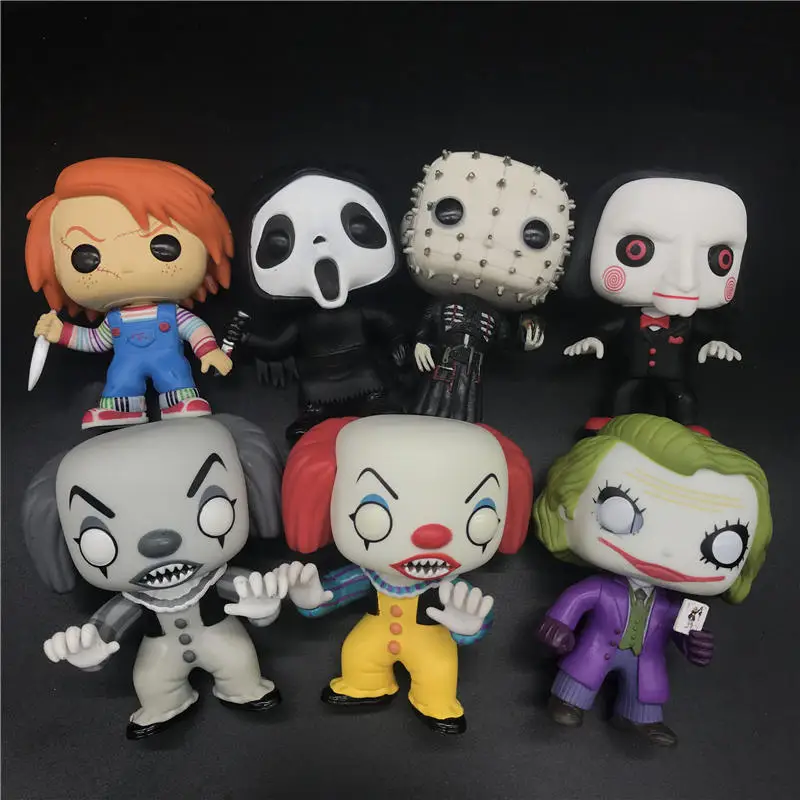 

pops Pennywise character model CHUCKY /GHOSTFACE /PINHEAD /PENNYWISE /PENNYWISE /THE JOKER/BILLY Collection of gifts No box