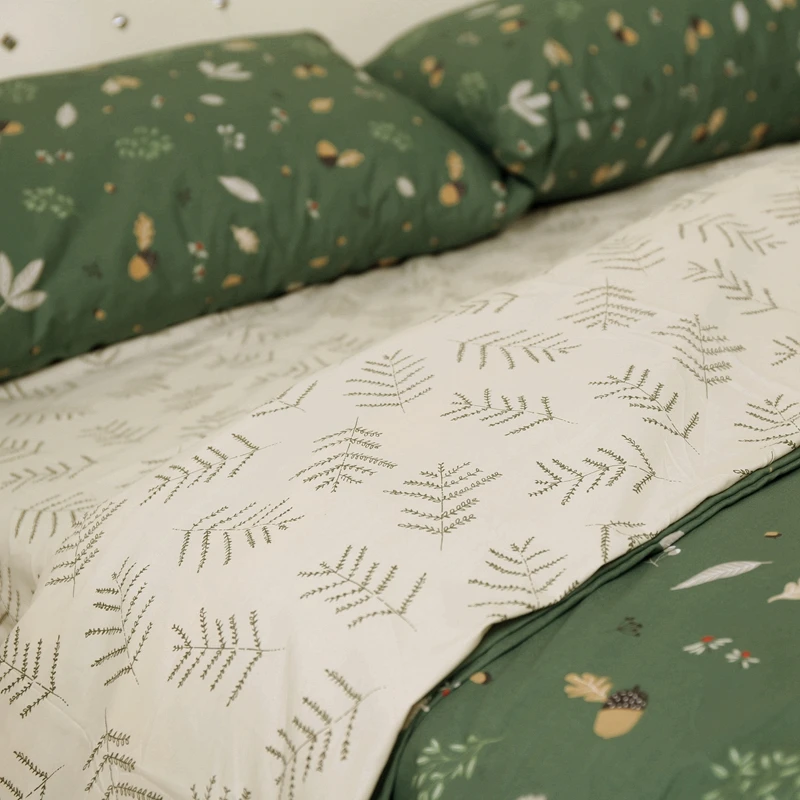 235cm x 50cm Green pine cone full cotton lining DIY Sheet Quilt cover Bedding cloth Decorate manual fabric