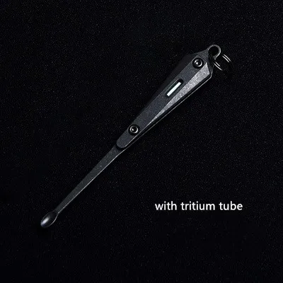 with Tritium green Тритиевая трубка самоосветляющий инструмент для чистки ушей артефакт EDC титановый сплав портативный брелок инструмент для чистки ушей инструмент для сбора ушей - Цвет: with Tritium green