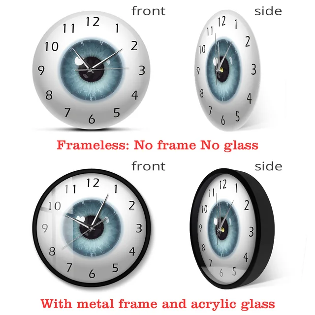 The Eye Eyeball Sight View Ophthalmology Silent Wall Clock Just6F