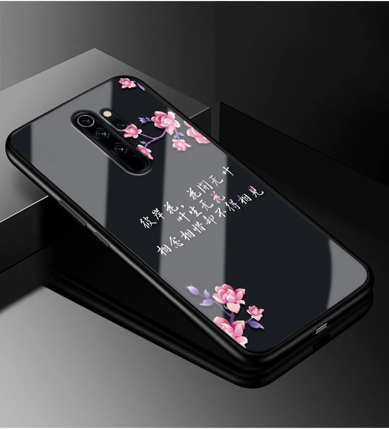 24 Для Xiaomi Redmi Note 8 чехол PC Пластиковый стеклянный чехол для телефона черный ТПУ бампер чехол для Xiaomi Redmi Note 8 Pro Чехол Redmi Note8 - Цвет: 24