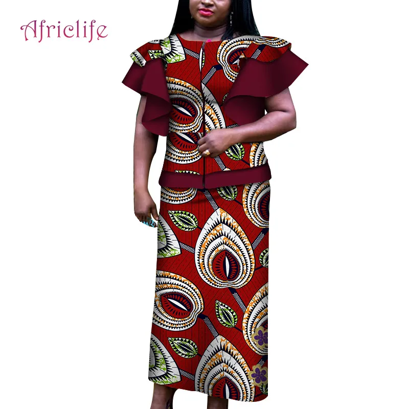 Африканские платья Kitenge, традиционные вечерние женские костюмы в африканском стиле размера плюс, Женская африканская восковая одежда с принтом WY6007
