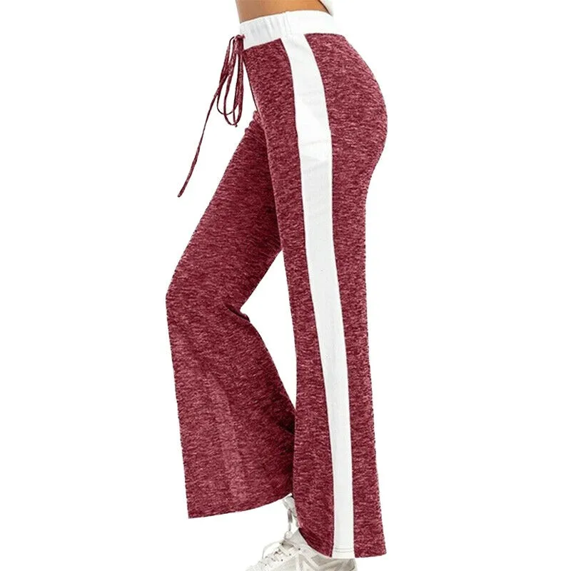 Summer Women's Trousers Pants Casual Loose White Striped Drawstring Women Pants & Capris Summer Women's Trousers Pants Casual Loose White Striped Drawstring Women Pants & Capris