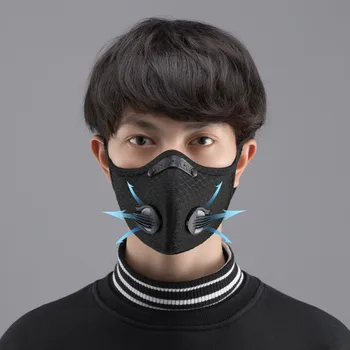 

Black masks two-layer single-face fleece Korean version with thick dust-proof riding to keep warm men women masks Water bottle