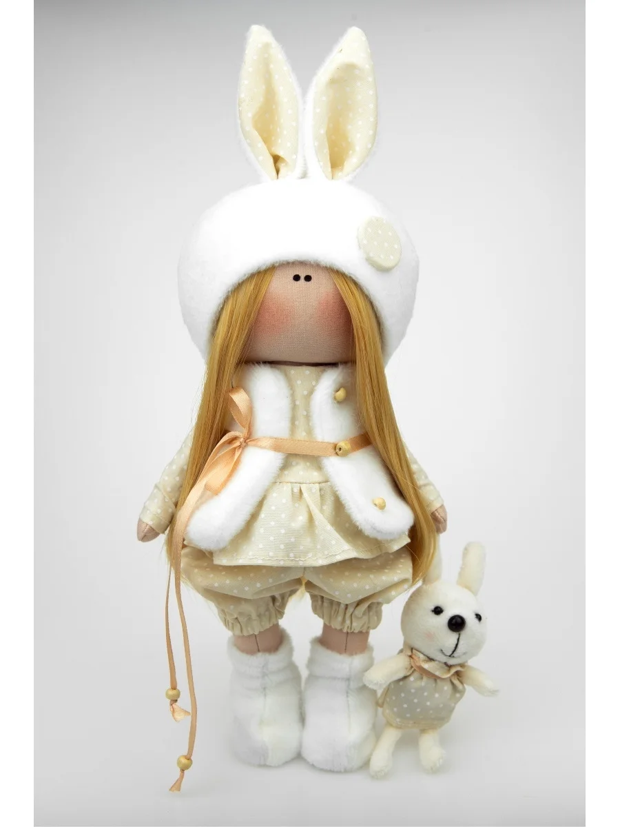 Set for sewing dolls Pugovka doll Leila diy, своими руками, рукоделие, творчество, хобби, увлечения, тильда, игрушка, шитье, выкройка, мастер-класс, подарок afbeelding