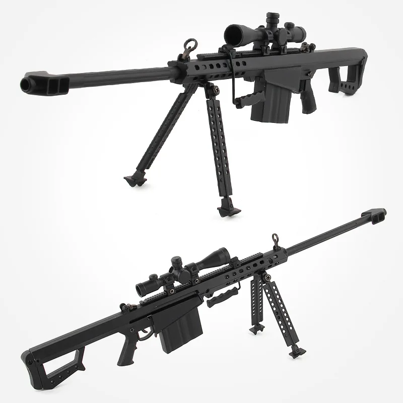 

1: 4 Alloy Assembly Imitation Guns Barrett Sniper Rifle Model Boy Military Model CHILDREN'S Toy