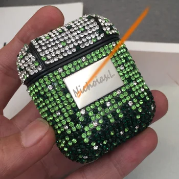 

Rhinestone gradient color Cases For AirPods Bling Hard Case Pouch Luxury Shine Women Wireless Bluetooth Headphone Case CKHB-JZK