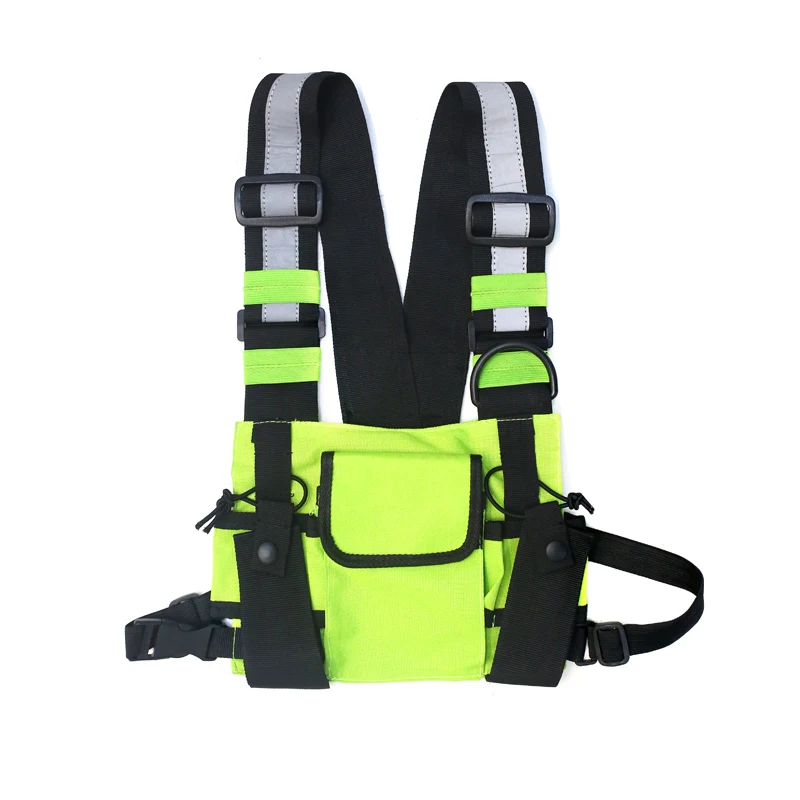 Модные нагрудные сумки в стиле хип-хоп для мужчин, тактическая уличная стильная женская сумка с передним ремнем, кобура, жилет, нагрудная сумка G131 - Цвет: Green