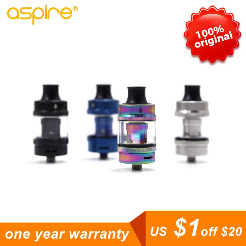

Aspire Tigon Tank 2ML capacity 510 thread 0.4ohm&1.2ohm Ni80 vape Coils Electronic Cigarettes Atomizer