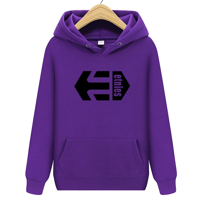 purple Высококачественные брендовые толстовки, уличная одежда, толстовка с капюшоном с буквенным принтом Etnies, Мужская модная осенне-зимняя толстовка с капюшоном в стиле хип-хоп, пуловер - Цвет: purple