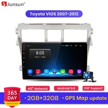 Junsun V1 Android 9,0 2G+ 3 2G DSP автомобильный Радио Мультимедиа Видео плеер для Toyota VIOS 2007-2012 навигация gps 2din Авторадио