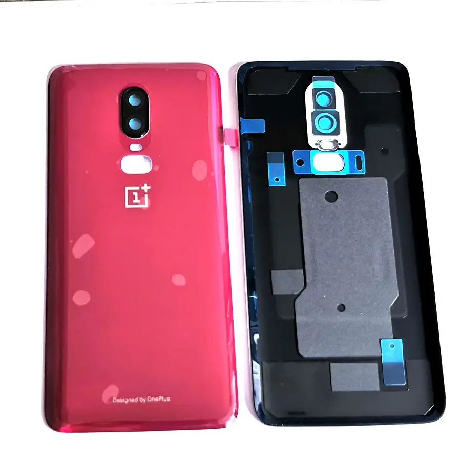 Для oneplus 6 крышка батареи задняя Задняя Дверь Корпус для oneplus 6 Задняя рама Сменное стекло запасные части с объективом камеры