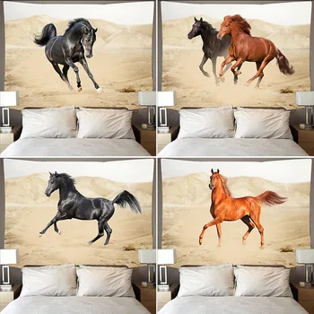 

Animal Mustang Background Cloth Wall Tapestry Decoration Room Wall Cloth Bedroom Bedside Wall Cloth