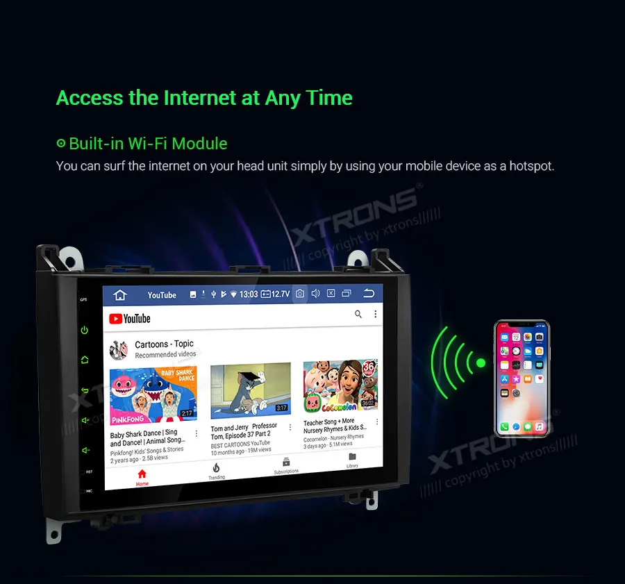 Sale XTRONS 9"Android 9.0 Octa Core 4GB RAM 64GB ROM Car Multimedia GPS System for Mercedes Benz W245 W169 Viano & Vito W639 NO DVD 18