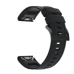 Quick Release Sport Silicone 20mm Watchband Strap - Smart Easyfit Wrist Band Bracelet - Quickfit 20mm (Black)