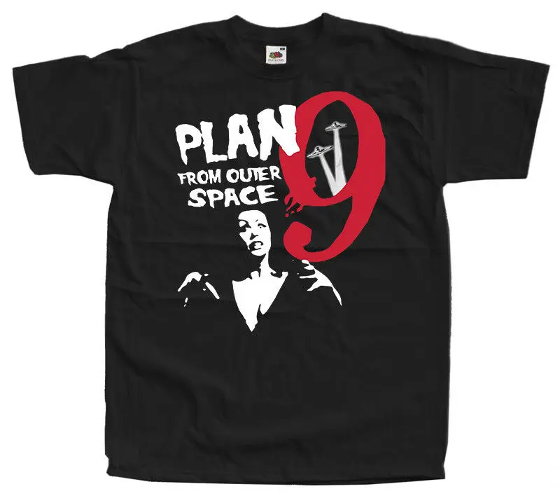 PLAN 9 FROM OUTER SPACE V6 movie poster T-shirt (BLACK) ALL SIZES S-5XL |
