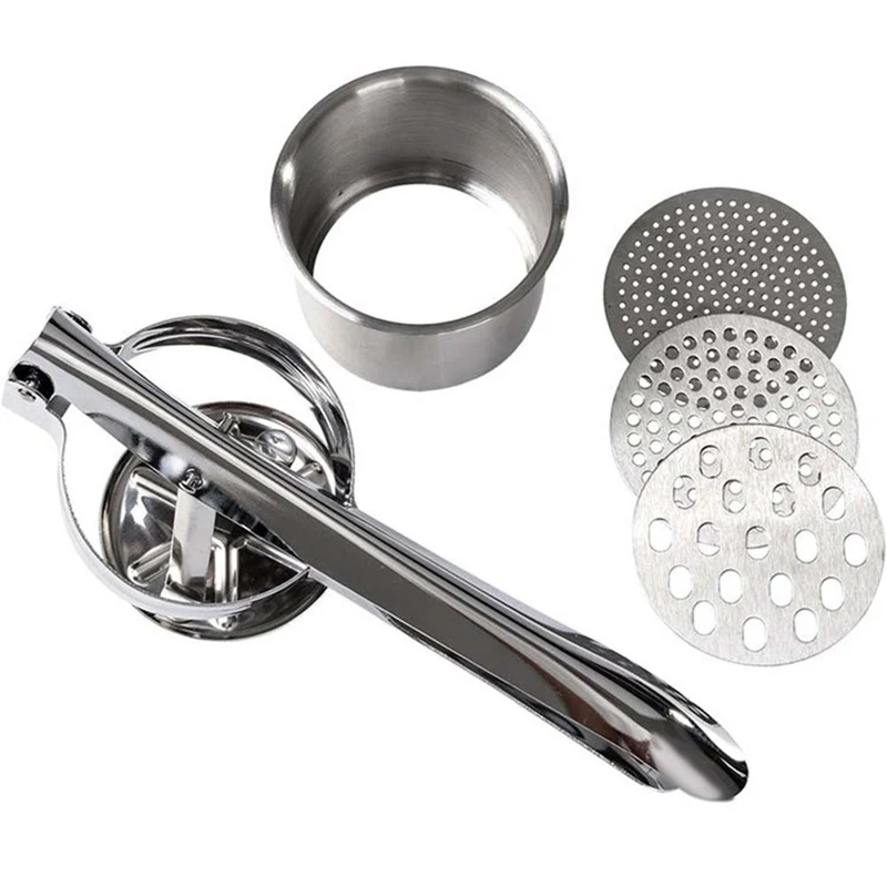Stainless Potato Masher And Ricer Manual Juicer Squeezer Press Potato Baby Food Supplement Machine Multifunctional Kitchen Tools