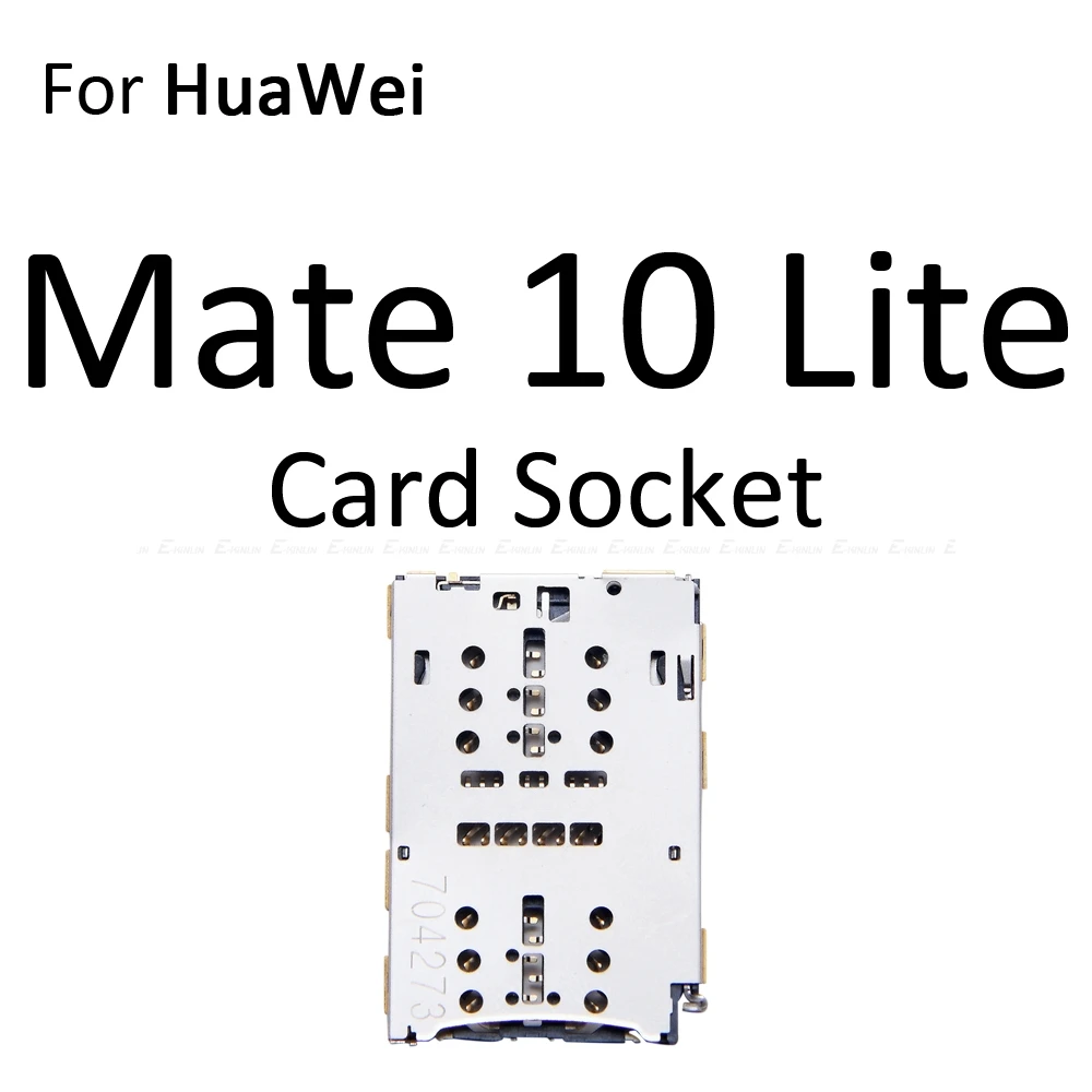 Sim Card Socket Slot Tray Reader Holder Connector Micro SD Adapter Container For HuaWei Mate 10 Pro Lite Replacement Parts