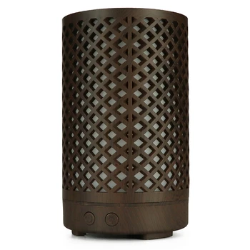 

Essential Oil Diffuser 100Ml Air Humidifier Aroma Lamp Aromatherapy Electric Ultrasonic Aroma Diffuser Mist Maker Dark Brown-Us