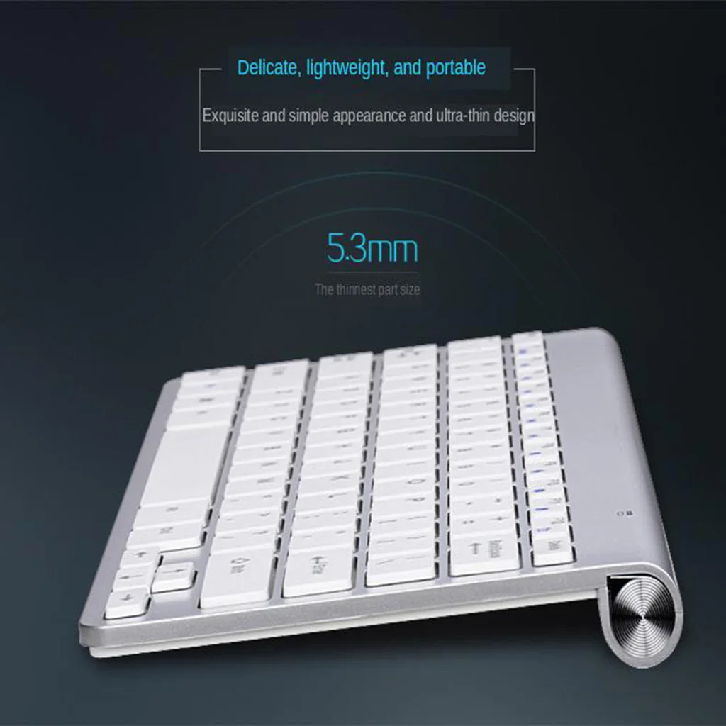 Mini Flat Quiet Wireless Keyboard and Mouse PC Computer Mini Slim Ergonomic Wireless Keyboard 78 Keys Keyboard 1200DPI Mouse