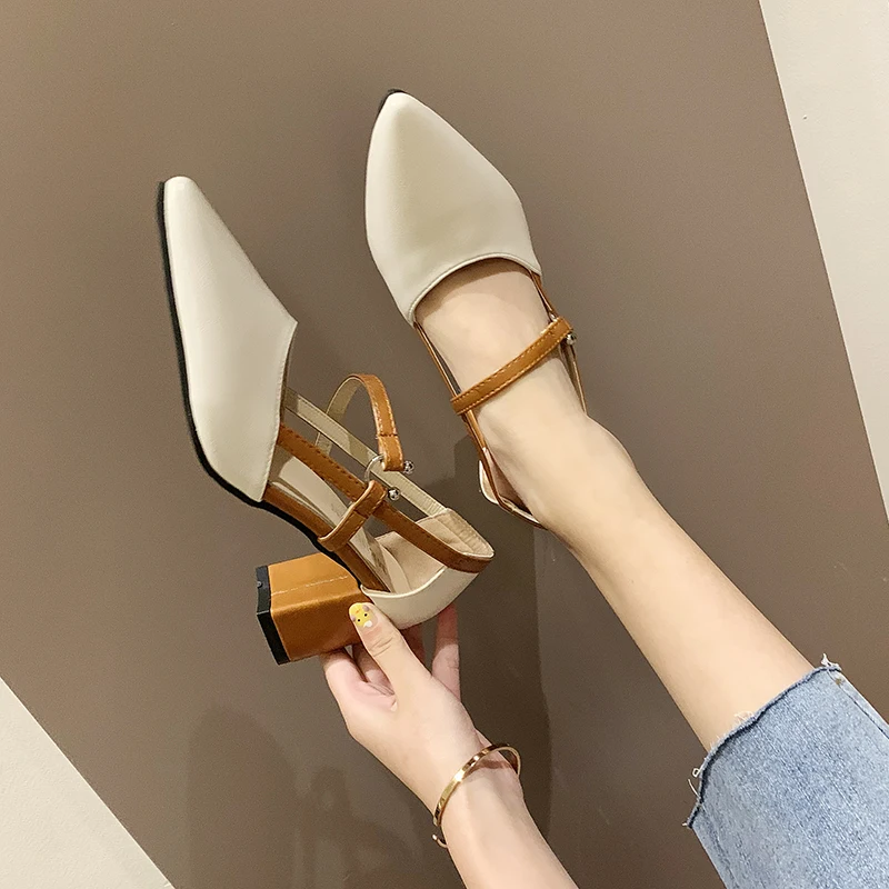 

Spring New fashion with heel single shoes pointed Mary Jane root high heels elegant and simple pumps zapatos tacon mujer U22-60