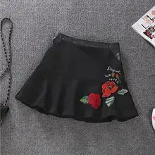 Из красивой страны Западной экстракции весной и зимой года Женская вышитая юбка средней длины