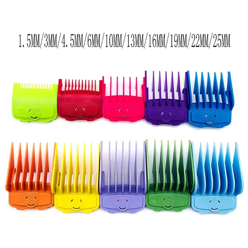 10 Pcs/set Electric Clippers Magnet Caliper Limit Comb Oil Head Clipper Combs