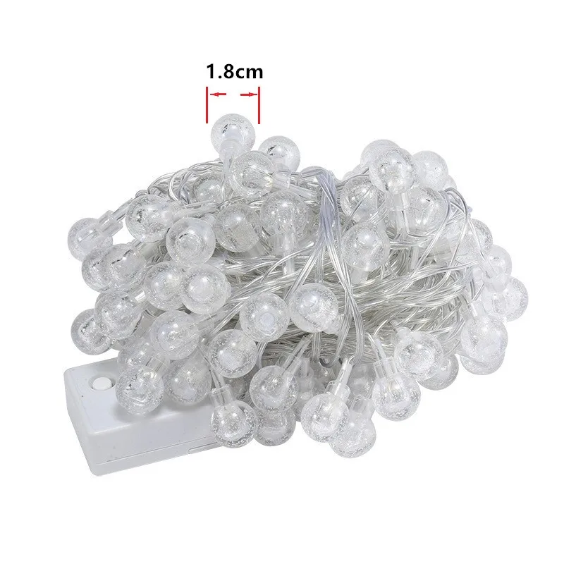 Led Garland String Lights Gypsophila Bubble Ball Lamp Indoor for Christmas Wedding Decoration