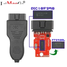 Cabo diagnóstico do carro obd2 vag pode comandante 5.5 + leitor de pinos 3.9beta com ftdi ft232rl pic18f258 obdii scanner para V-W/audi/skoda