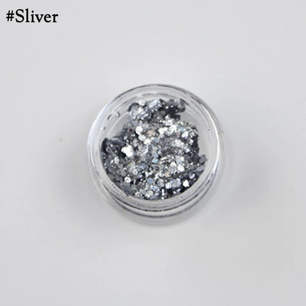 Sliver Новая брендовая косметика для глаз блестки тени для век Пудра водонепроницаемый длительный тени для век белый синий фиолетовый золотой - Цвет: Sliver