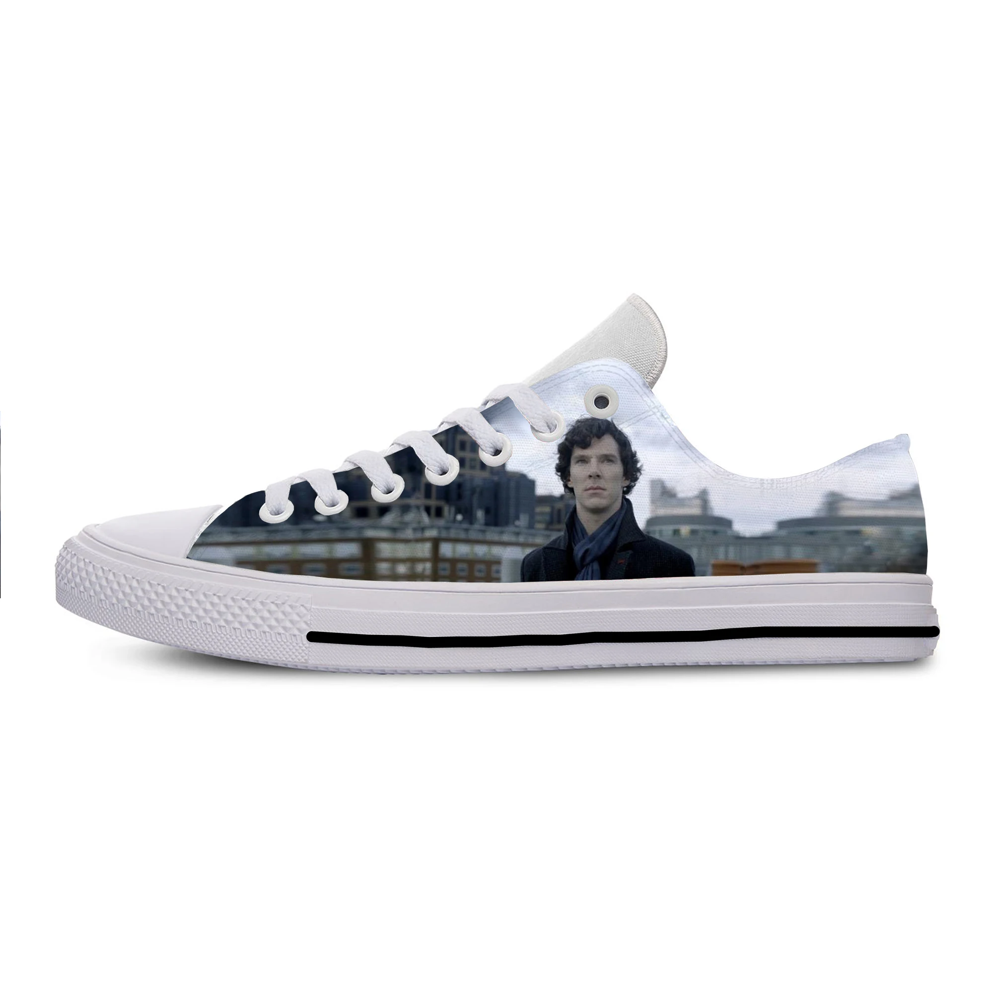 

2019 Hot Cool Fashion Pop New Summer Funny High Quality Sneakers Handiness Casual Shoes 3D Printed For Men Women Sherlock