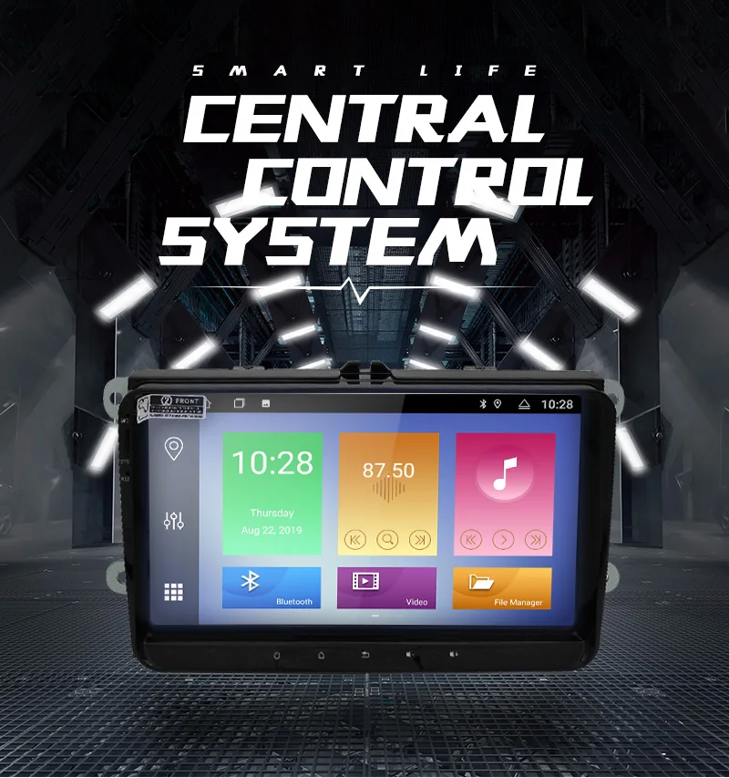 Автомобильный мультимедийный плеер gps Android 9 двойной DIN для VW/Volkswagen/POLO/PASSAT/Golf многоязычный Автомобильный плеер