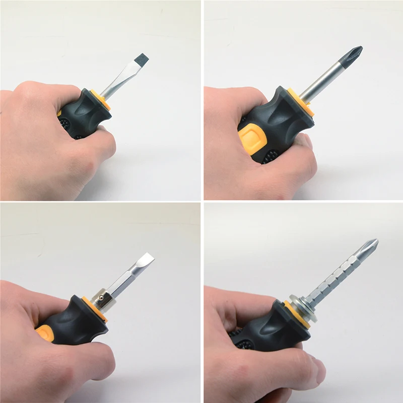 Double-Use Screwdriver Cross Flat Head Removable Hand Tools Chrome Vanadium Steel Repair Tool Handle Screw Drivers | Инструменты