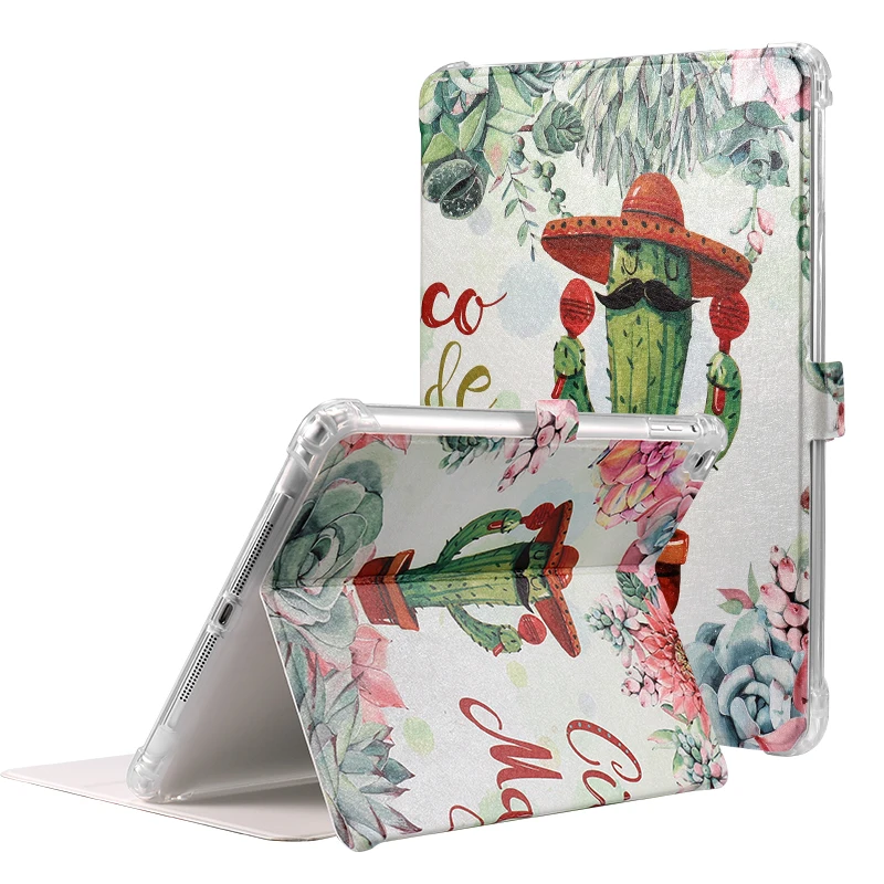 Флип-чехол для ipad 9,7 Air 2 ipad Pro 9,7 чехол с мультяшным рисунком из искусственной кожи ударопрочный детский чехол с магнитом для автоматического сна