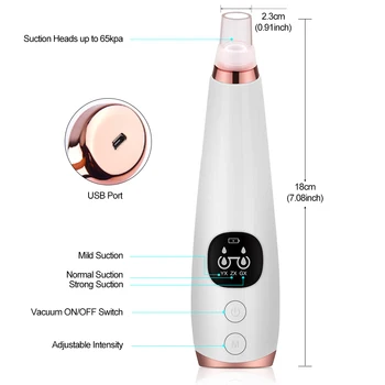 

New Blackhead Remover Face Deep Nose Cleanser T Zone Pores Acne Spine Removal Vacuum Suction Facial Diamond Beauty Skin