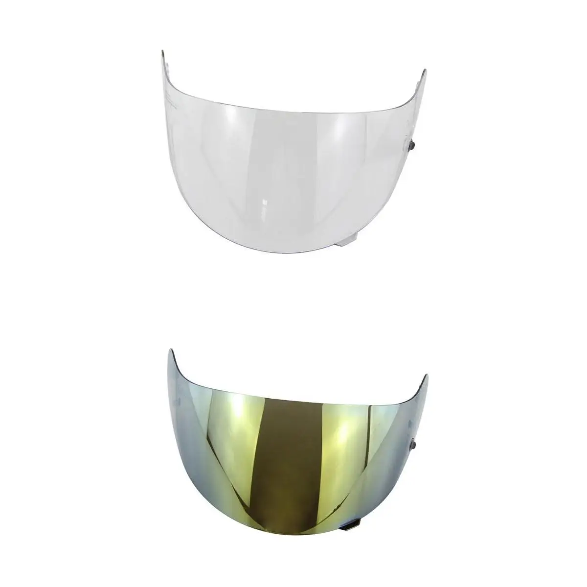 2pcs Replacement Full Face Motorcycle Helmet Visor for HJC HJ-09 Helmets Lens Shield (Clear+Gold)