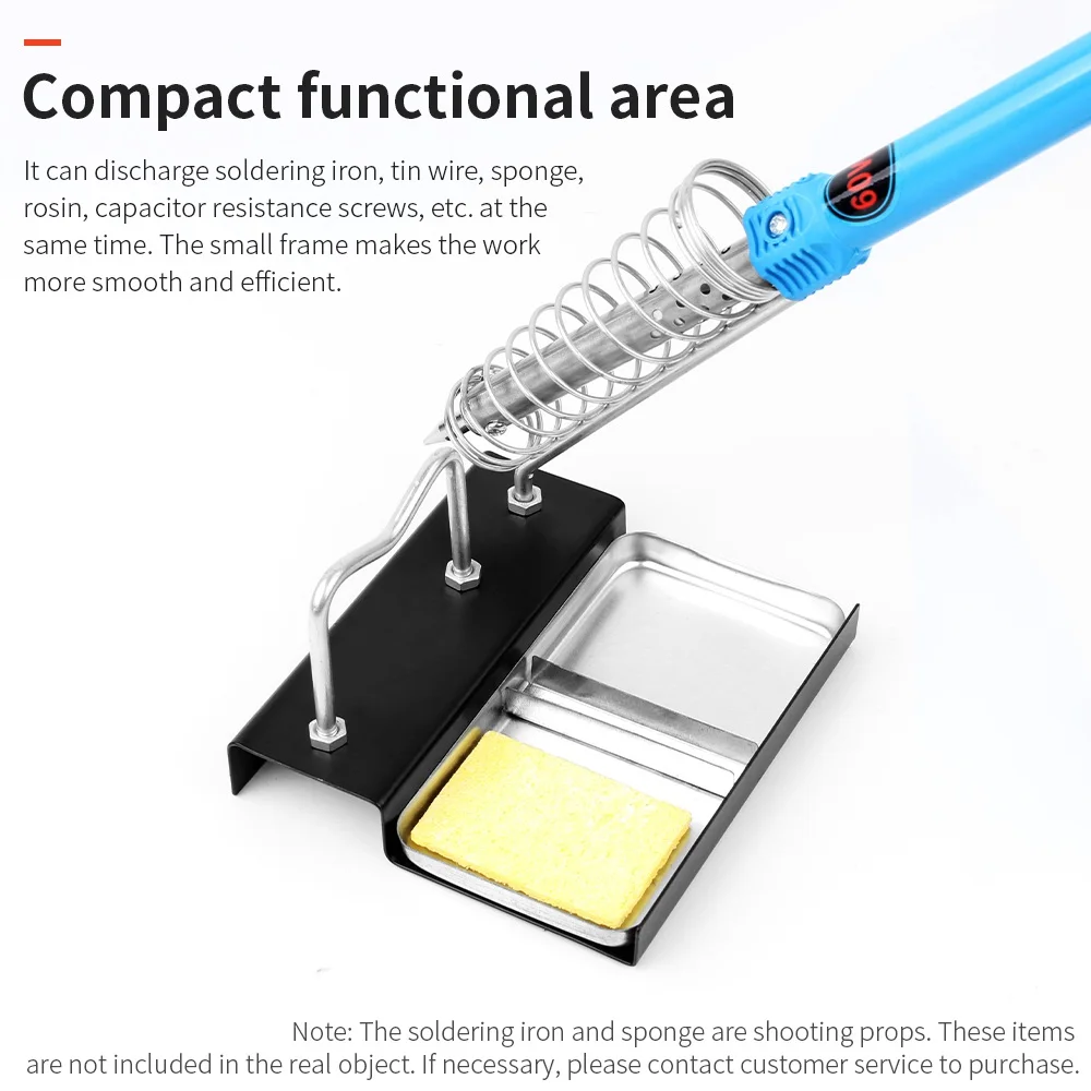 LUXAINZI Electric Soldering Iron Stand Metal Support Station High Temperature Resistance Soldering Iron Frame with Solder Sponge beehive tool bags