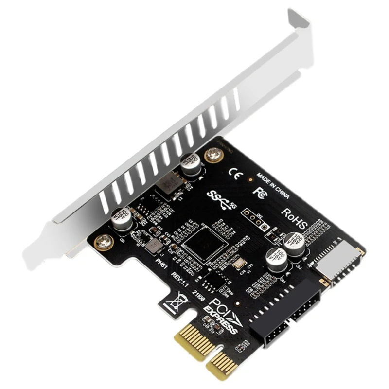PCI-E-2 порта USB 3 0 адаптер супер быстрая PCI Экспресс плата расширения с внутренним