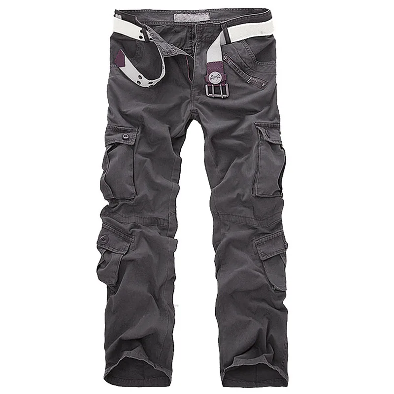 New Brand Pants Men Military Straight Trousers Mens Casual Cotton Camouflage Multi-Pocket Long Pants Camo Washed Trouers
