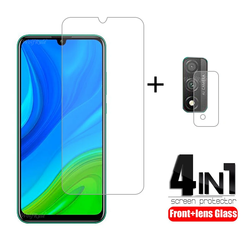 4 в 1 для Huawei P Smart 2020 стекло HD закаленное Y9S Y6S P40 Lite 2019 объектива|Защитные стёкла и