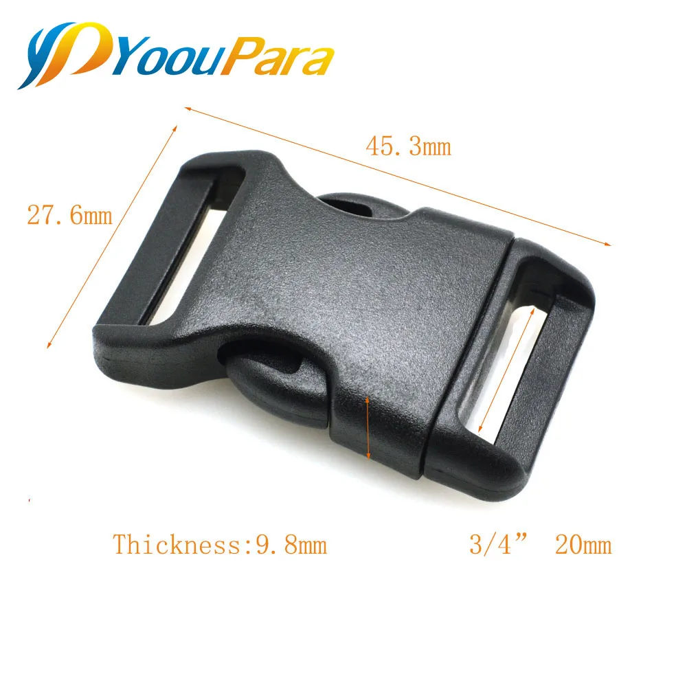 Webbing Size 20mm 10 шт./лот пластиковый ошейник для животных Пряжка для рюкзака Paracord браслетная застежка багажные аксессуары Пряжка 10 мм 15 мм 20 мм 25 мм - Цвет: Webbing Size 20mm