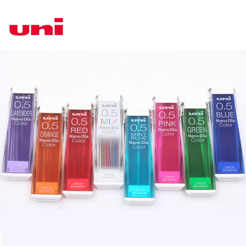 

1PCS Uni color lead core 0.5mm nano diamond hand-painted automatic pencil lead graffiti multicolor easy to break 202ND