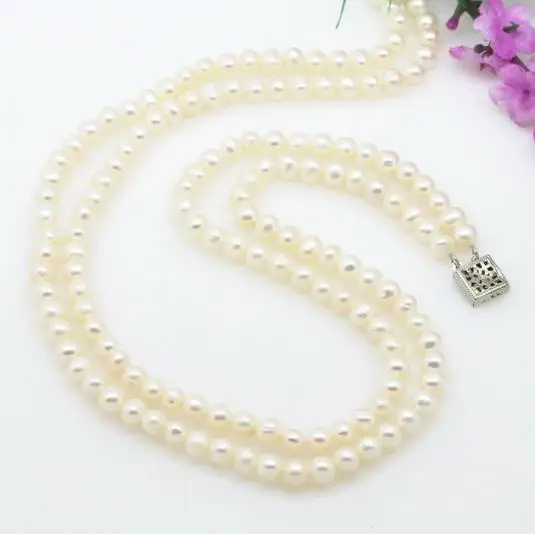 

Классическое жемчужное ожерелье белого цвета 4-5 мм круглая скрученная цепочка из натурального пресноводного жемчуга в виде картофеля ожерелье ручной работы изящные ювелирные изделия для женщин