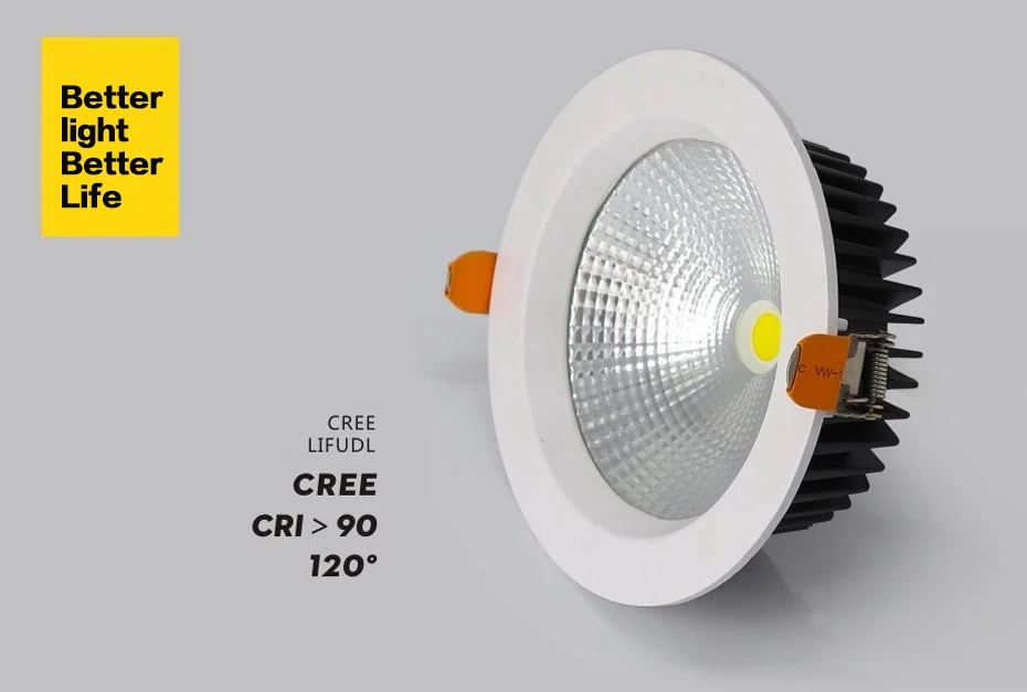Ultra Bright Round LED Downlight 5W 9W 15W 20W 30W Aluminum for Indoor Lighting white body LED Ceiling Light Recessed Spot Light